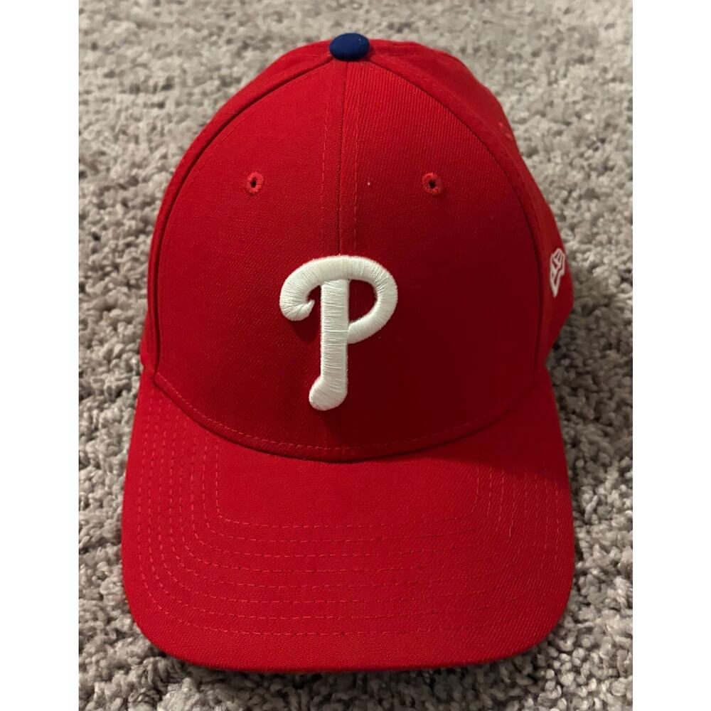 Philadelphia Phillies New Era 39Thirty Hat Mens Red Sports Baseball Cap - M / L